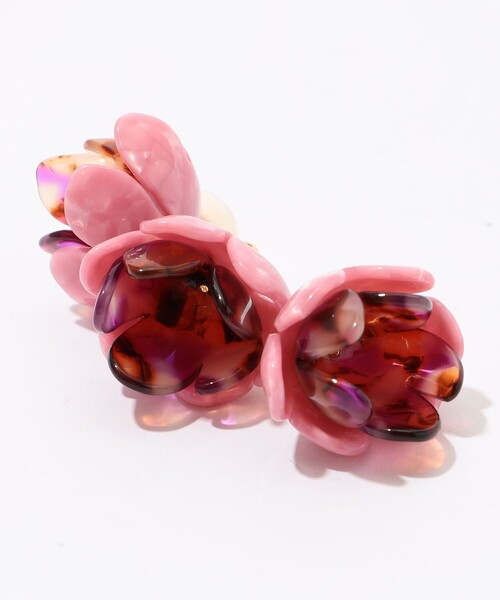 Lele Sadoughi イヤリング LELE SADOUGHI ROSE PETAL TRIPLE 