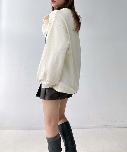 AS KNOW トレーナー スウェット ふわふわアニマルプルオーバー