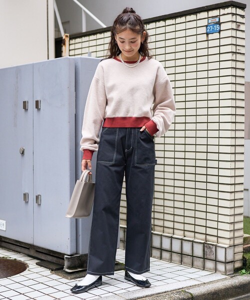 トレーナー スウェット リバーシブル 配色 裏毛スウェット レディース | FREAK'S STORE | 05
