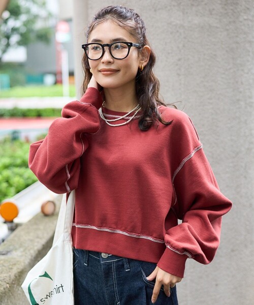 トレーナー スウェット リバーシブル 配色 裏毛スウェット レディース | FREAK'S STORE | 11