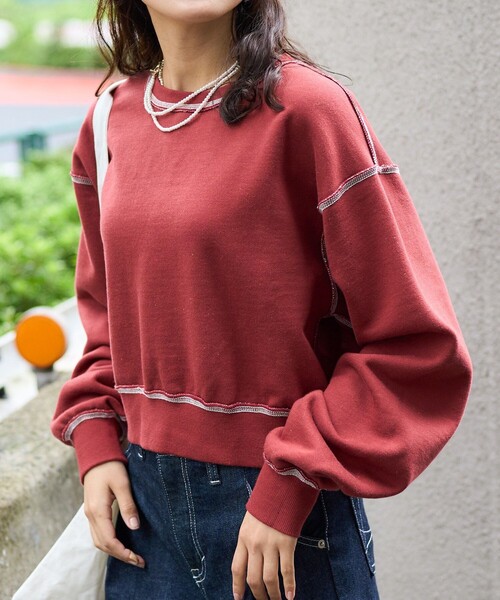 トレーナー スウェット リバーシブル 配色 裏毛スウェット レディース | FREAK'S STORE | 12