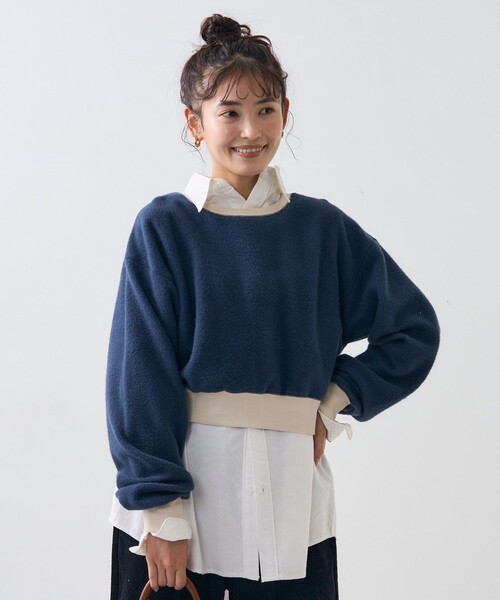 トレーナー スウェット リバーシブル 配色 裏毛スウェット レディース | FREAK'S STORE | 19