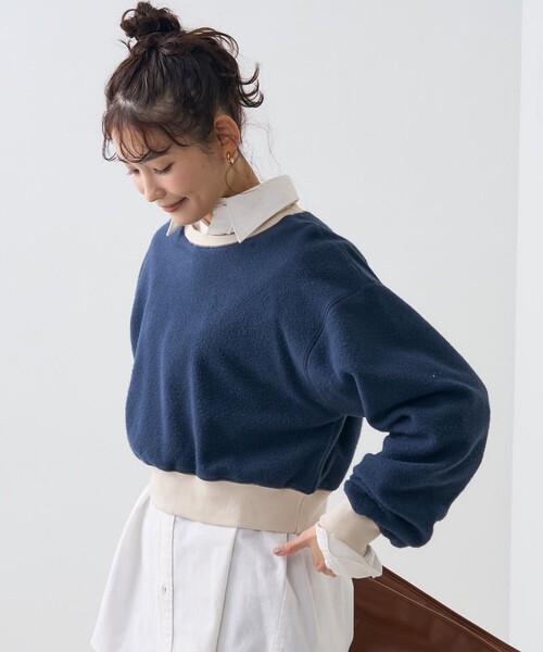 トレーナー スウェット リバーシブル 配色 裏毛スウェット レディース | FREAK'S STORE | 20
