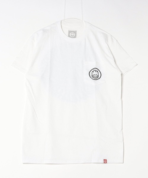 ★国内発送*HUF×SPITFIRE*新作*ロゴ刺繍Tシャツ/WHITE★ HUF - ハフ×スピットファイヤ ビッグプリントTシャツ HUF