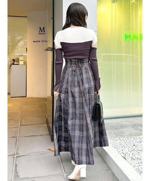 MERCURYDUO - machatt 鍵編みニット マーキュリーデュオ MERCURYDUO 2WAY総針ラッフルコンパクト
