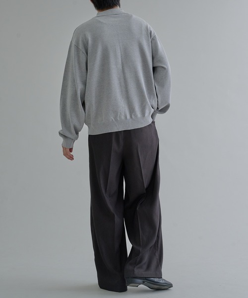 【着画有り】ワイド バギー スラックス ブラック epnok スラックス センタープレスワイドバギースラックス メンズ