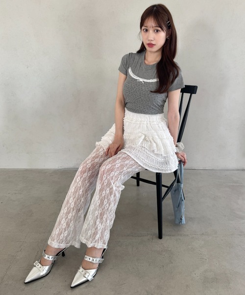 Loueme パンツ フラワーレースパンツ レディース : ZOZOTOWN