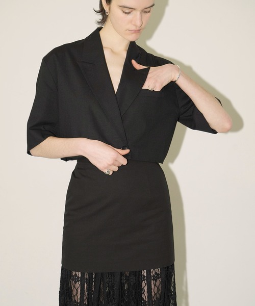 【CLANE 未使用品】CROPPED TAILORED JACKET CLANE（クラネ） ジャケット テーラードジャケット CROPPED TAILORED