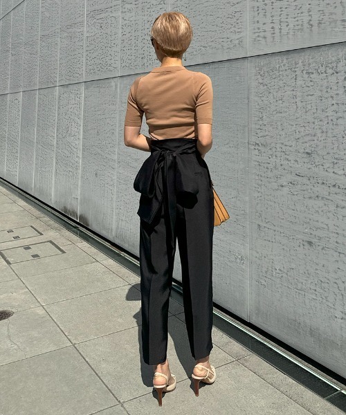 パンツ 美脚大人フレンチリボンパンツ レディース : ZOZOTOWN Yahoo!店