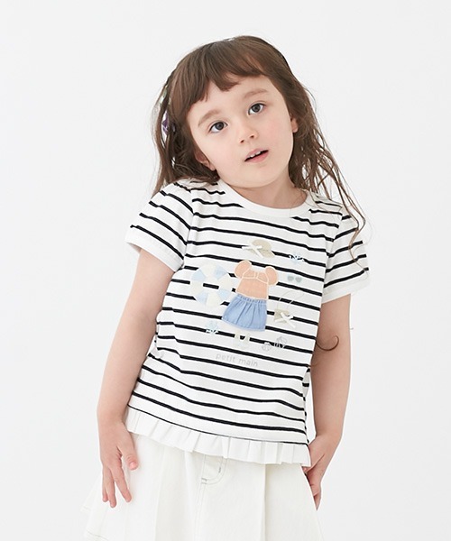 petit main tシャツ 「接触冷感/リンク」ビーチモチーフ半袖T キッズ 
