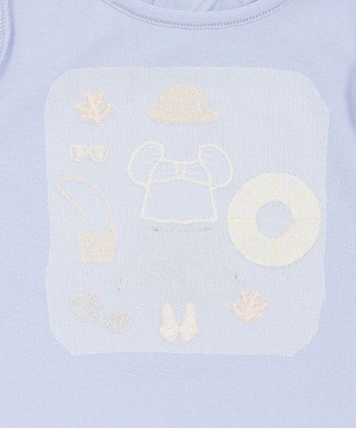 petit main tシャツ 「接触冷感/リンク」ビーチモチーフ半袖T キッズ