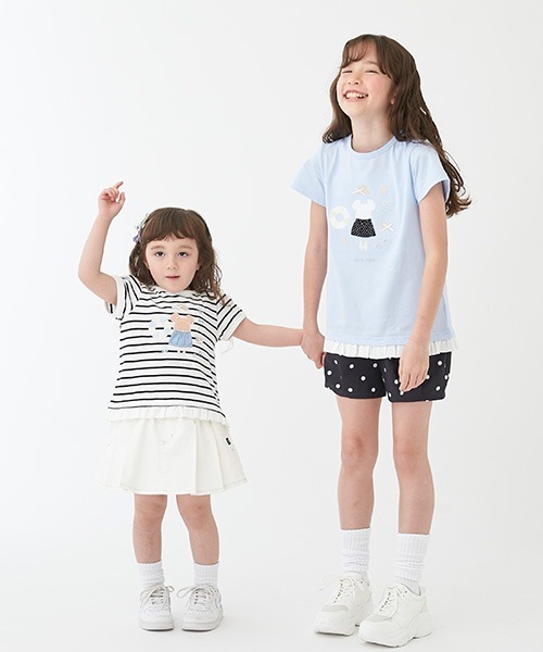 petit main tシャツ 「接触冷感/リンク」ビーチモチーフ半袖T キッズ 