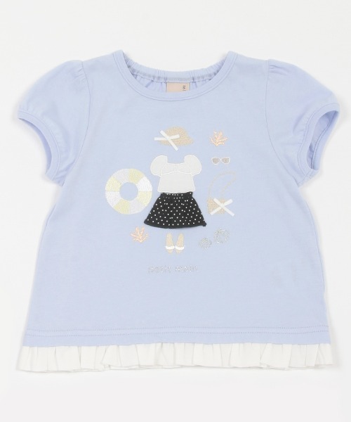 petit main tシャツ 「接触冷感/リンク」ビーチモチーフ半袖T キッズ 