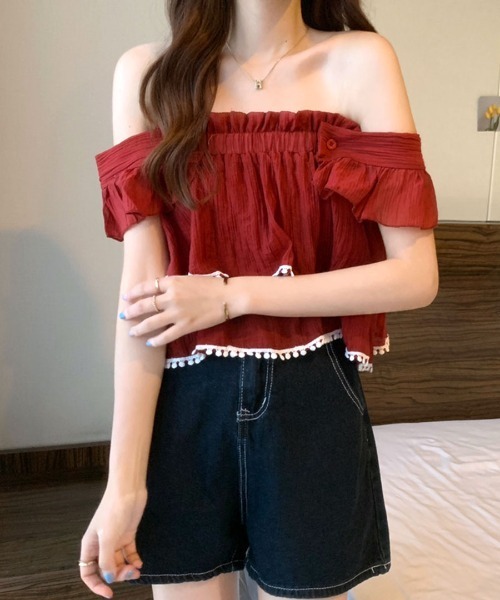 tシャツ レースフリルオフショルトップス レディース 楽天市場】【最大30％OFFクーポン 11日13:59迄】 オフショル風