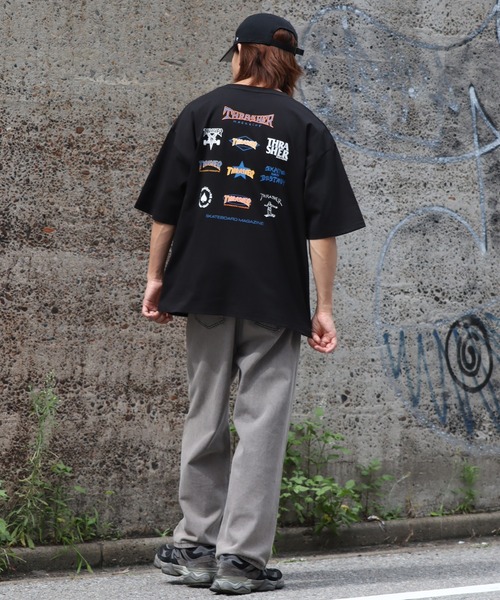 THRASHER グレー Tシャツ バックプリント THRASHER tシャツ 「THRASHER/スラッシャー」バックプリント