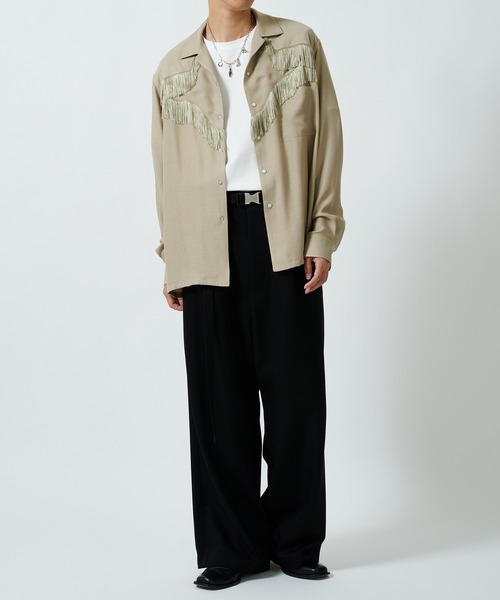 TOGA VIRILIS シャツ Viyella fringe shirt メンズ : ZOZOTOWN