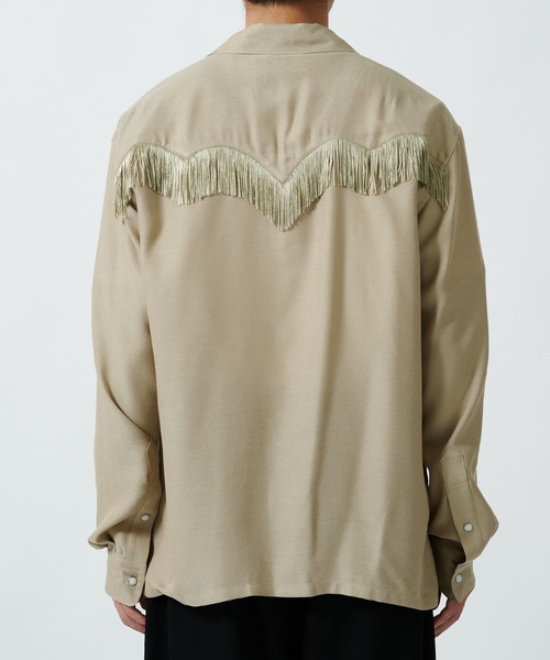 toga VIRILIS 22ss フリンジレースシャツ toga VIRILIS 22ss フリンジレースシャツ
