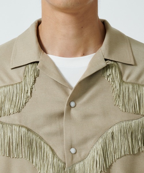 TOGA VIRILIS 刺繍シャツ　黄色　レーヨン TOGA VIRILIS(トーガ ビリリース)のEmbroidery western S/S