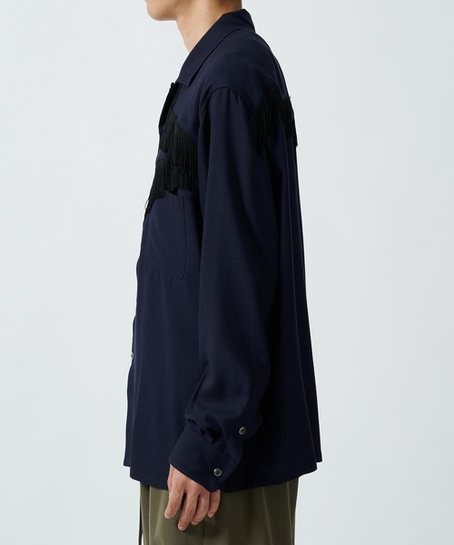 TOGA VIRILIS シャツ Viyella fringe shirt メンズ : ZOZOTOWN