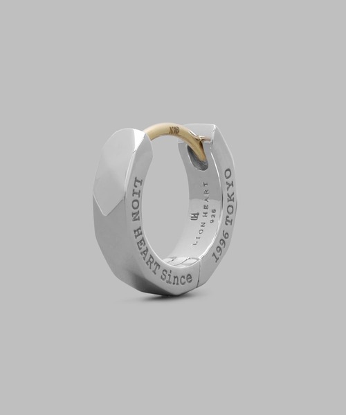 LION HEARTシルバー925 K18 フープピアス 片耳用 LION HEART（ライオンハート） アレルギー対応 ピアス LH for Gift