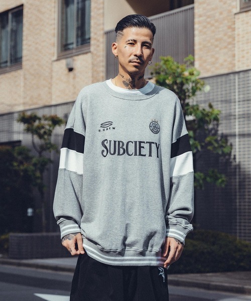 ちぃさん専用　ジャンパー　トレーナー　シャツ Subciety（サブサエティ） トレーナー スウェット COLOR BLOCK SWEAT