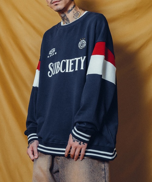 Subciety トレーナー スウェット COLOR BLOCK SWEAT メンズ : ZOZOTOWN