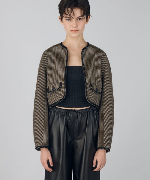 DES PRES ジャケット ノーカラージャケット ブリティッシュツイード