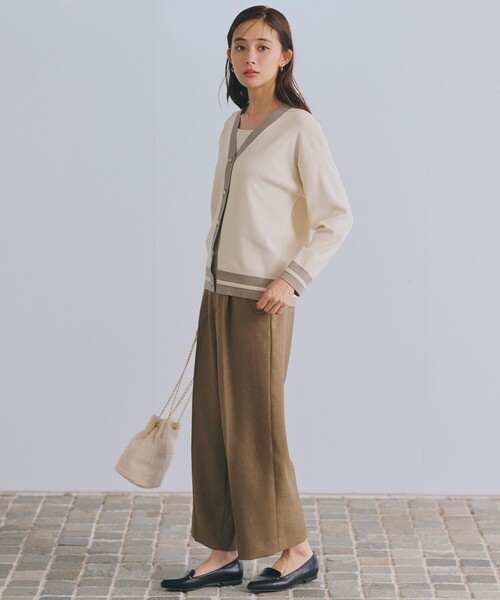 grove パンツ フラップポケットワイドパンツ レディース