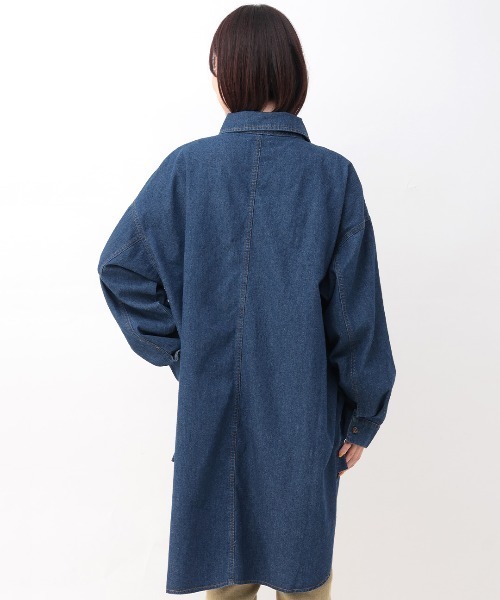 チチカカ ブラウス シャツ デニムチュニックシャツ「大きい