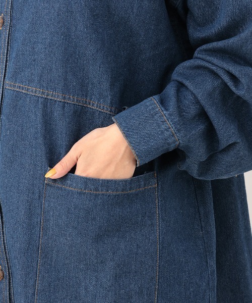 チチカカ ブラウス シャツ デニムチュニックシャツ「大きい