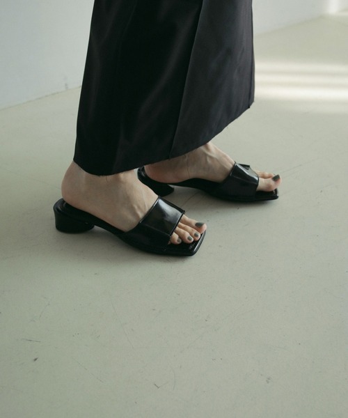 anuke サンダル Square Ecoleather Sandals レディース