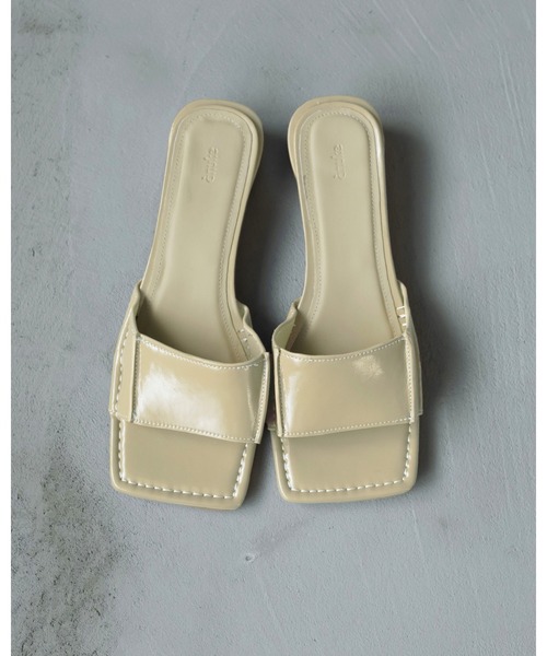 anuke サンダル Square Ecoleather Sandals レディース