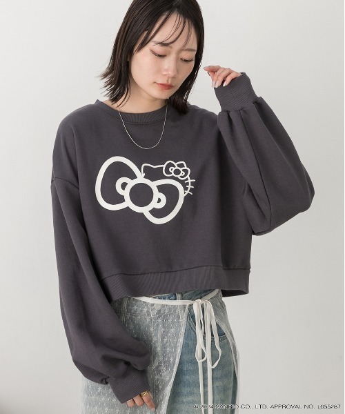 sanrio トレーナー スウェット 「HELLO KITTY」リボンデザイン
