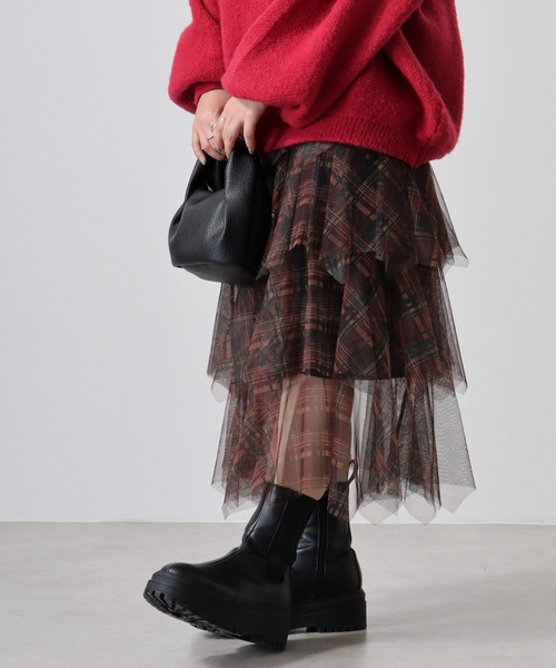 ✨極美品 VIVIENTAM 希少トラ柄 パワーネット フリル スカート ヴァイオレット・エヴァーガーデン アイコニック スカート- mayla classic