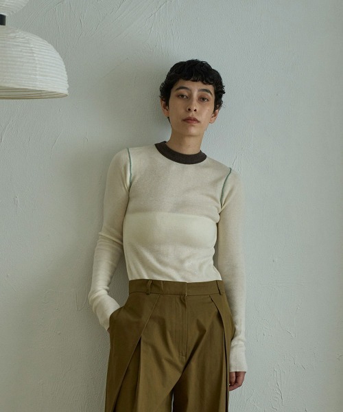ニット セーター MULTI COLOR RIB KNIT レディース