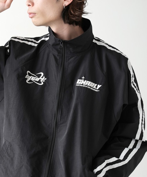 SUGGESTION ナイロンジャケット SUGGESTION/サジェッション 袖ライン