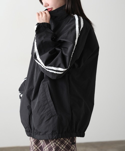 SUGGESTION ナイロンジャケット SUGGESTION/サジェッション 袖ライン