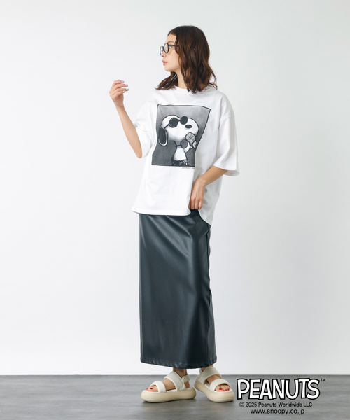 JOHNBULL PEANUTS SNOOPY プリントTシャツ  レディース メンズ ジョンブル スヌーピー JT242C01 半袖 春 夏 秋 tee ブランド 大きいサイズ メール便(185円)対応 Johnbull｜PEANUTS SNOOPY / COLLAGE / CHARLIE BROWN / DENIM