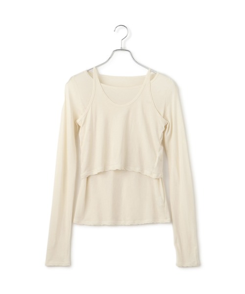tシャツ 「EMOELLE」キャミソールコンビロンT レディース ADAM ET ROPE'｜【EMOELLE】キャミソールコンビロンT | Rakuten