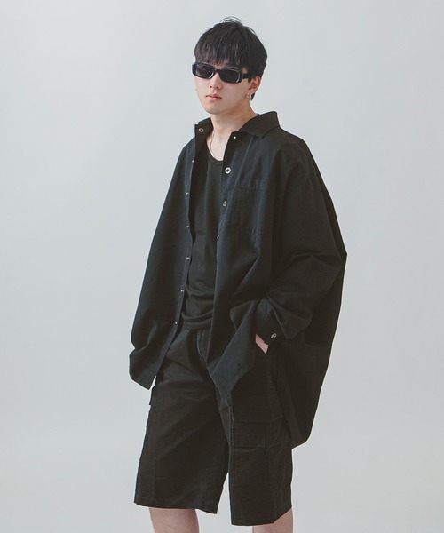 ZIP FIVE -White Line- シャツ 「White Line」 COTTON CANVAS オーバー
