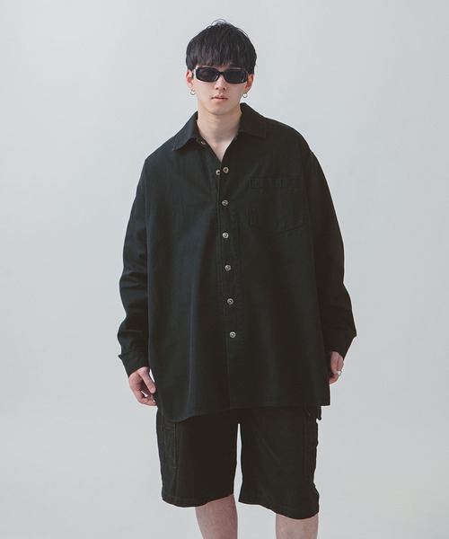 ZIP FIVE -White Line- シャツ 「White Line」 COTTON CANVAS オーバー
