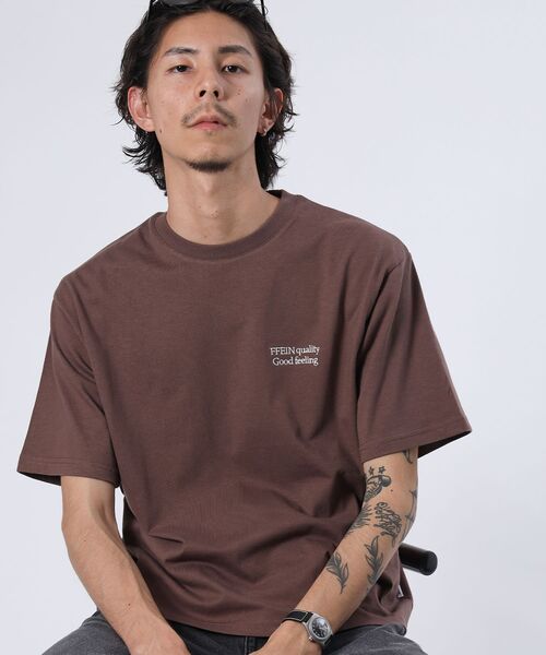 ffein tシャツ 「FFEIN（フェイン）」ワンポイント刺繍ショート丈T