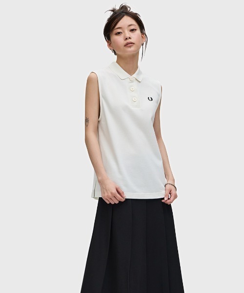 FRED PERRY ノースリーブポロシャツ UK8(Sサイズ) FRED PERRY ポロシャツ ポロ Sleeveless Polo Shirt