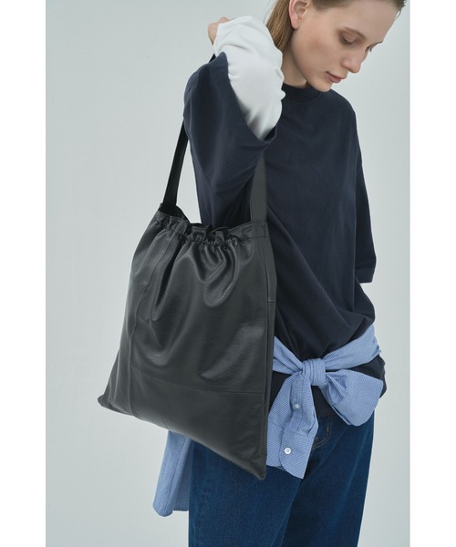 MOTO ゴート（山羊革）ブラックレザートートバッグ 保存袋あり】Morphee(モルフェ) GOAT LEATHER XXLARGE BIG TOTE ゴート