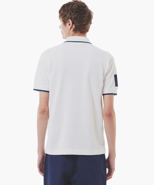送料関税込み LACOSTE リブネック鹿の子地Tシャツ ホワイト セール】 鹿の子地モックネックTシャツ （Tシャツ）｜LACOSTE