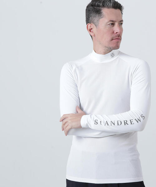 St ANDREWS ハイネックカットソー STAモノグラムプリント長袖ハイネックカットソー (MENS) | St
