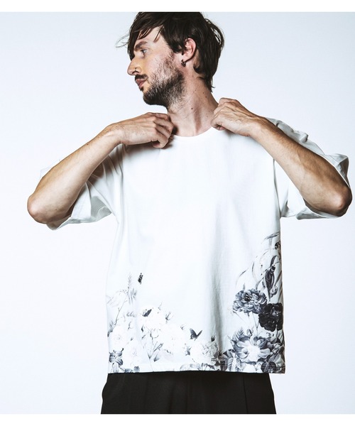 NO ID. tシャツ FLOWERプリントトBIG-Tシャツ メンズ : ZOZOTOWN