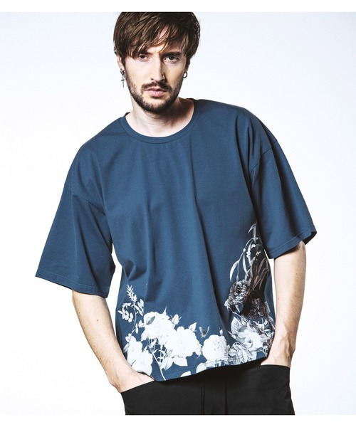 NO ID. tシャツ FLOWERプリントトBIG-Tシャツ メンズ : ZOZOTOWN