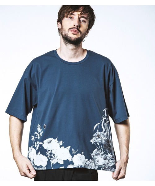 tシャツ urday / Fragmented Bloom / Tシャツ レディース メンズ urday【Fragmented Bloom】Tシャツ（2405848）ネイビー – mamian