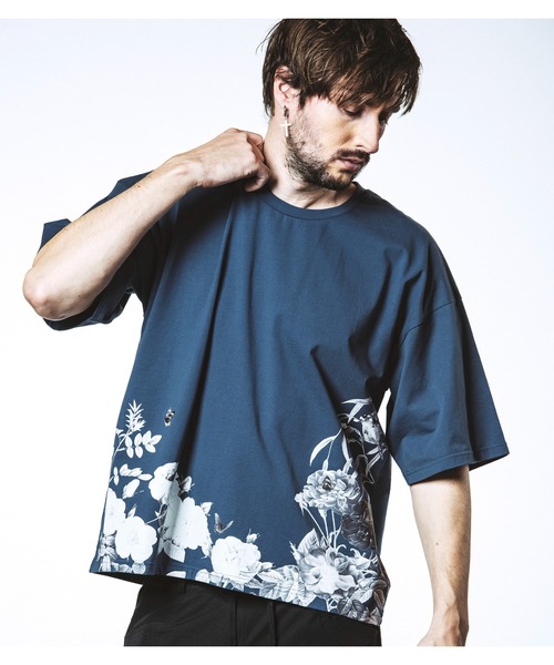 x JJJJound プリントTシャツ NO ID. tシャツ FLOWERプリントトBIG-Tシャツ メンズ : ZOZOTOWN